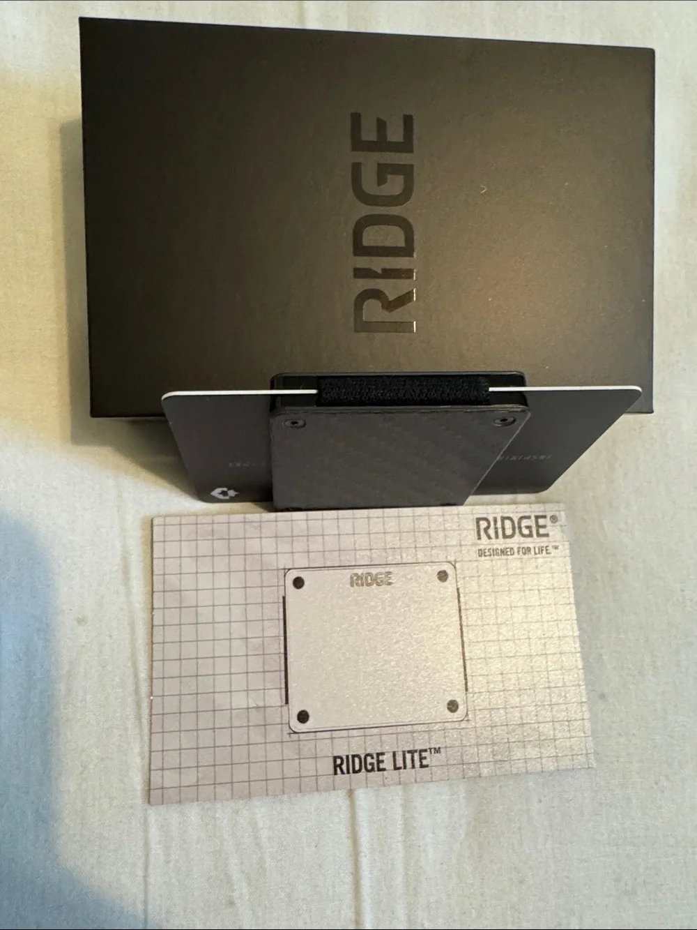 Ridge Ultra Minimalist Carbon 3K Wallet - Black Carbon NWOT